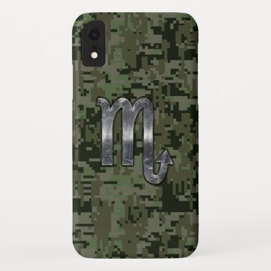Scorpio Zodiac Symbol Woodland Digital Camo Case-Mate iPhone Case (Achterkant)
