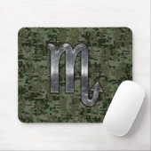 Scorpio Zodiac Symbol Woodland Digital Camo Muismat (Met muis)