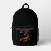 Scorpio Zodiac Symbool Bedrukte Rugzak (Voorkant)