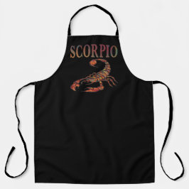 Scorpio Zodiac Symbool Black Apron Schort
