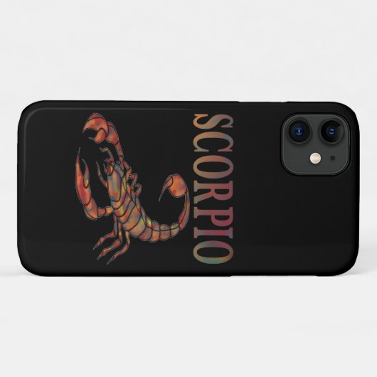 Scorpio Zodiac Symbool Black iPhone Case (Achterkant (horizontaal))