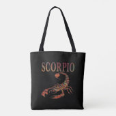Scorpio Zodiac Symbool Black Schouder Canvas tas (Achterkant)