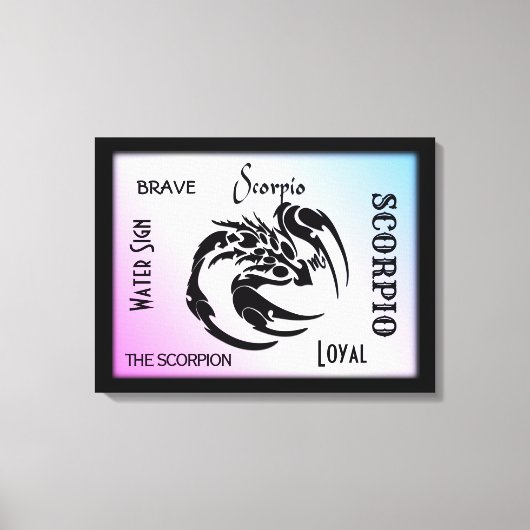 Scorpio Zodiac Symbool Canvas Afdruk (Voorkant)
