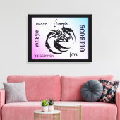 Scorpio Zodiac Symbool Canvas Afdruk (Insitu (Woonkamer))