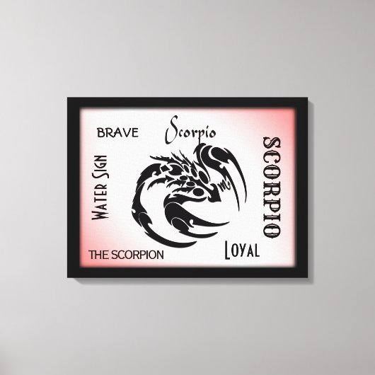 Scorpio Zodiac Symbool Canvas Afdruk (Voorkant)