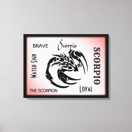 Scorpio Zodiac Symbool Canvas Afdruk (Voorkant)