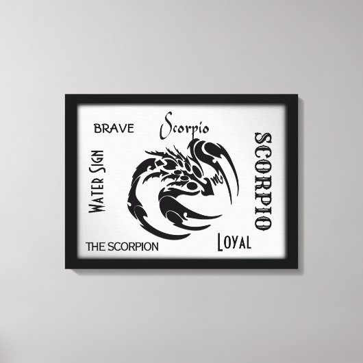 Scorpio Zodiac Symbool Canvas Afdruk (Voorkant)