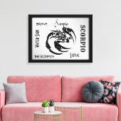 Scorpio Zodiac Symbool Canvas Afdruk (Insitu (Woonkamer))