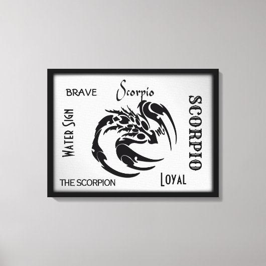Scorpio Zodiac Symbool Canvas Afdruk (Voorkant)