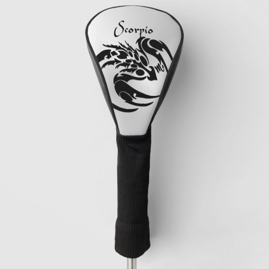 Scorpio Zodiac Symbool en Sign Personalized Golfheadcover (Voorkant)