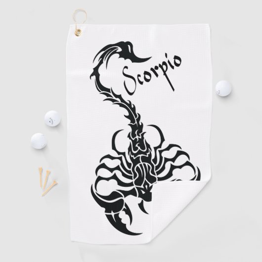 Scorpio Zodiac-symbool en -teken Golfhanddoek (Insitu)
