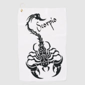 Scorpio Zodiac-symbool en -teken Golfhanddoek (Voorkant)