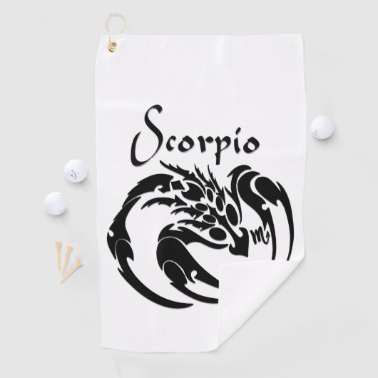 Scorpio Zodiac-symbool en -teken Golfhanddoek (Insitu)