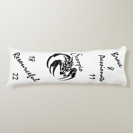 Scorpio Zodiac-symbool en -teken Lichaamskussen (Voorkant)