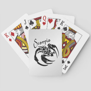 Scorpio Zodiac-symbool en -teken Pokerkaarten