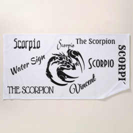 Scorpio Zodiac-symbool en -teken Strandlaken