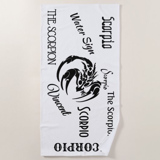 Scorpio Zodiac-symbool en -teken Strandlaken (Voorkant)