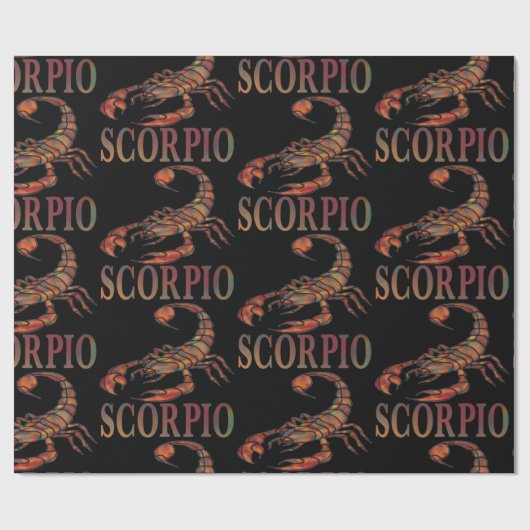 Scorpio Zodiac Symbool Gift Wrapping Paper Cadeaupapier (Vlak)