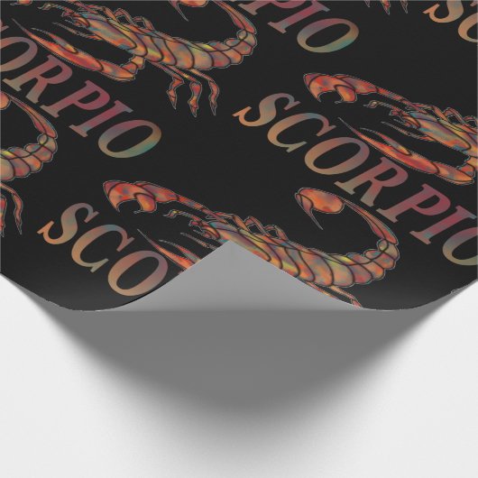 Scorpio Zodiac Symbool Gift Wrapping Paper Cadeaupapier (Hoek)