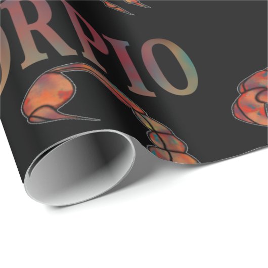 Scorpio Zodiac Symbool Gift Wrapping Paper Cadeaupapier (Rol Hoek)