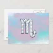 Scorpio Zodiac Symbool in moeder van het pareldeco Briefkaart (Voorkant / Achterkant)