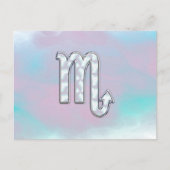 Scorpio Zodiac Symbool in moeder van het pareldeco Briefkaart (Voorkant)