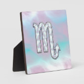 Scorpio Zodiac Symbool in moeder van het pareldeco Fotoplaat (Voorkant)