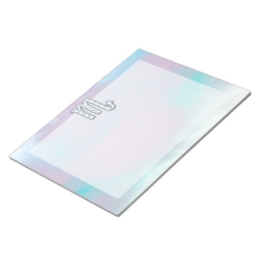 Scorpio Zodiac Symbool in moeder van het pareldeco Notitieblok (Schuin)