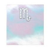 Scorpio Zodiac Symbool in moeder van het pareldeco Notitieblok (Voorkant)