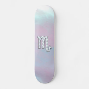 Scorpio Zodiac Symbool in moeder van het pareldeco Skateboard