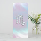 Scorpio Zodiac Symbool in moeder van parelstijl (Staand voorkant)