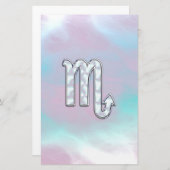 Scorpio Zodiac Symbool in moeder van parelstijl Briefpapier (Voorkant / Achterkant)