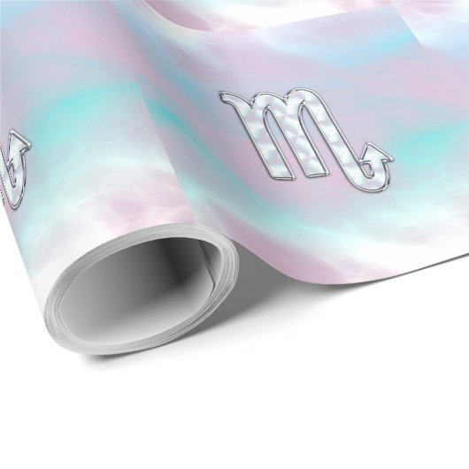 Scorpio Zodiac Symbool in moeder van parelstijl Cadeaupapier (Rol Hoek)