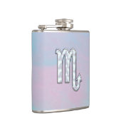 Scorpio Zodiac Symbool in moeder van parelstijl Heupfles (Rechts)