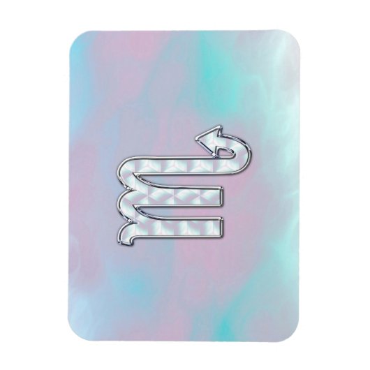 Scorpio Zodiac Symbool in moeder van parelstijl Magneet (Verticaal)