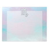 Scorpio Zodiac Symbool in moeder van parelstijl Notitieblok (Voorkant)