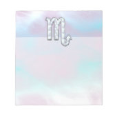 Scorpio Zodiac Symbool in moeder van parelstijl Notitieblok (Voorkant)