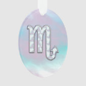 Scorpio Zodiac Symbool in moeder van parelstijl Ornament (voorkant)