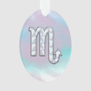 Scorpio Zodiac Symbool in moeder van parelstijl Ornament