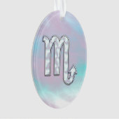 Scorpio Zodiac Symbool in moeder van parelstijl Ornament (voorkant)