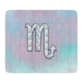 Scorpio Zodiac Symbool in moeder van parelstijl Snijplank (Voorkant)