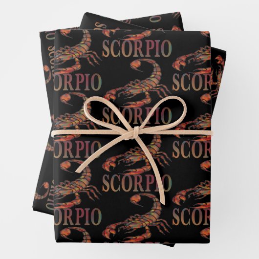 Scorpio Zodiac Symbool Inpakpapier Vel (In situ)
