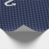 Scorpio Zodiac Symbool navy blue koolstofvezel sti Cadeaupapier (Hoek)