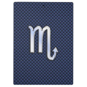 Scorpio Zodiac Symbool navy blue koolstofvezel sti Klembord (Achterkant)