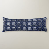 Scorpio Zodiac Symbool navy blue koolstofvezel sti Lichaamskussen (Voorkant)