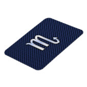 Scorpio Zodiac Symbool navy blue koolstofvezel sti Magneet (Linkerzijde)