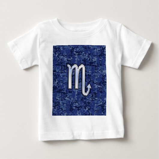 Scorpio Zodiac Symbool op Navy Blue Camo (Voorkant)