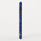 Scorpio Zodiac Symbool op Navy Blue Camo Case-Mate iPhone Case (Achterkant/rechts)