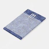 Scorpio Zodiac Symbool op Navy Blue Camo Post-it® Notes (Schuin)