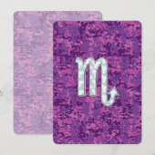 Scorpio Zodiac-symbool op roze digitale camo (Voorkant / Achterkant)